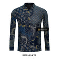 ARKANZA Kemeja Batik Pria Slimfit Motif Bimasakti   Lengan Panjang Pendek