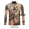 ARKANZA Kemeja Batik Pria Slimfit Motif Dewandaru Lengan Panjang Pendek