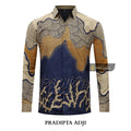 ARKANZA Kemeja Batik Pria Slimfit Motif Pradipta Adji Lengan Panjang Pendek