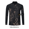 ARKANZA Kemeja Batik Pria Slimfit Motif Wira Pradana Lengan Panjang Pendek
