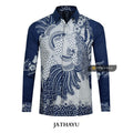 ARKANZA Kemeja Batik Pria Slimfit Motif Jathayu Lengan Panjang Pendek