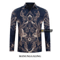 ARKANZA Kemeja Batik Pria Slimfit Motif Manunggaling Lengan Panjang Pendek