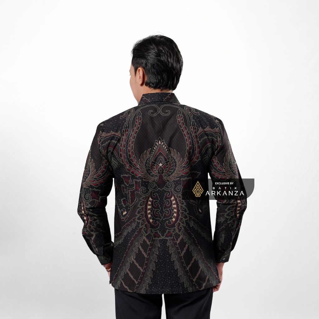 ARKANZA EXCLUSIVE KALA TIRTA Kemeja Batik Pria Lengan Panjang Slim Fit  Elegan Formal Casual Keren Katun Primissima Jahitan Presisi Kemeja Kerja  Pria Modern EXC (Salinan)