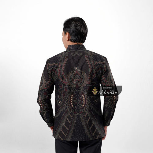 ARKANZA EXCLUSIVE KALA TIRTA Kemeja Batik Pria Lengan Panjang Slim Fit  Elegan Formal Casual Keren Katun Primissima Jahitan Presisi Kemeja Kerja  Pria Modern EXC (Salinan)
