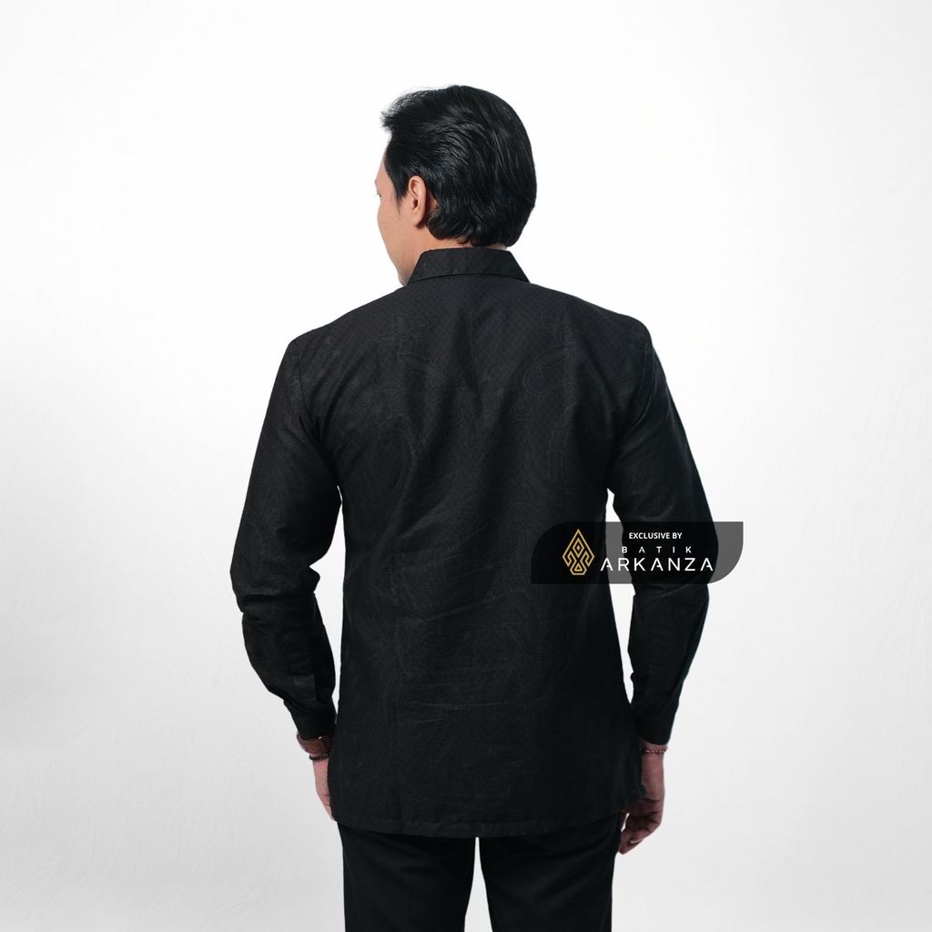 ARKANZA EXCLUSIVE GATRA ARUNIKA Kemeja Batik Pria Lengan Panjang Slim Fit  Elegan Formal Casual Keren Katun Primissima Jahitan Presisi Kemeja Kerja  Pria Modern EXC