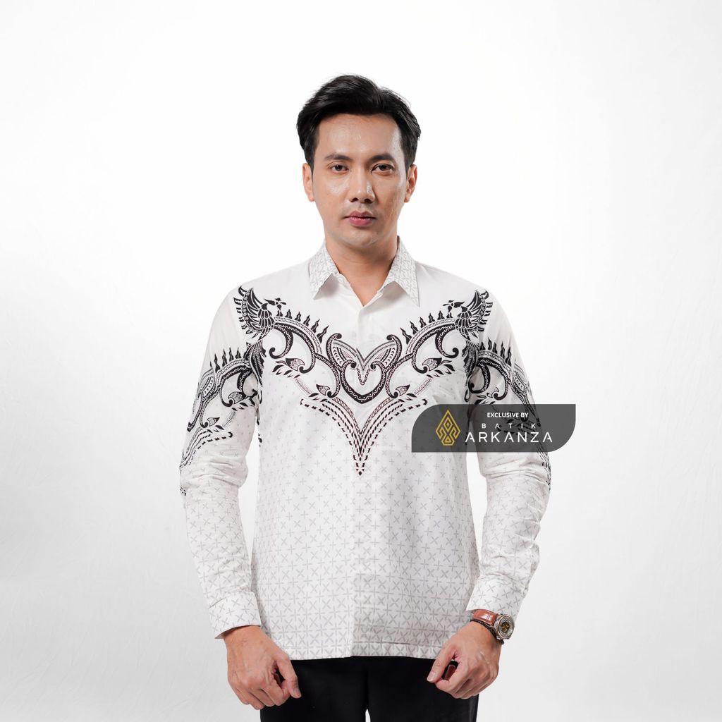 ARKANZA EXCLUSIVE SUKMA PRABA   Kemeja Batik Pria Lengan Panjang Slim Fit  Elegan Formal Casual Keren Katun Primissima Jahitan Presisi Kemeja Kerja  Pria Modern EXC