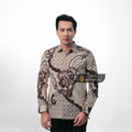 ARKANZA EXCLUSIVE TIRTA SOMA Kemeja Batik Pria Lengan Panjang Slim Fit  Elegan Formal Casual Keren Katun Primissima Jahitan Presisi Kemeja Kerja  Pria Modern EXC