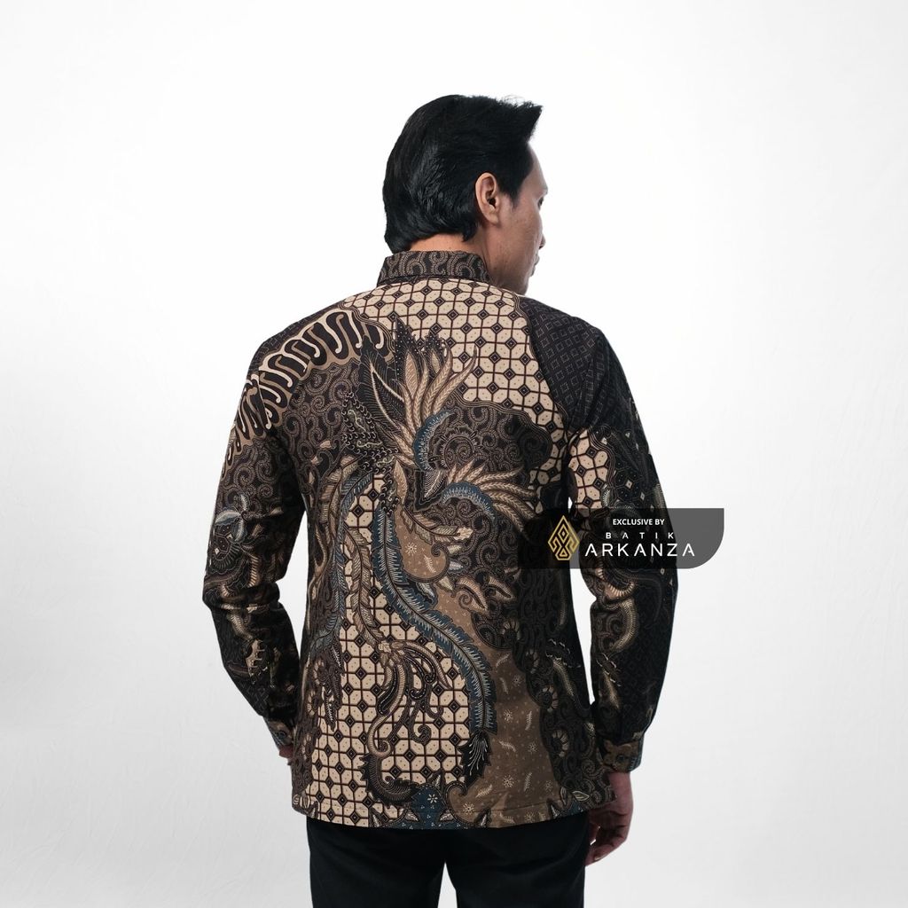 ARKANZA EXCLUSIVE PAWANAGANA Kemeja Batik Pria Lengan Panjang Slim Fit  Elegan Formal Casual Keren Katun Primissima Jahitan Presisi Kemeja Kerja  Pria Modern EXC