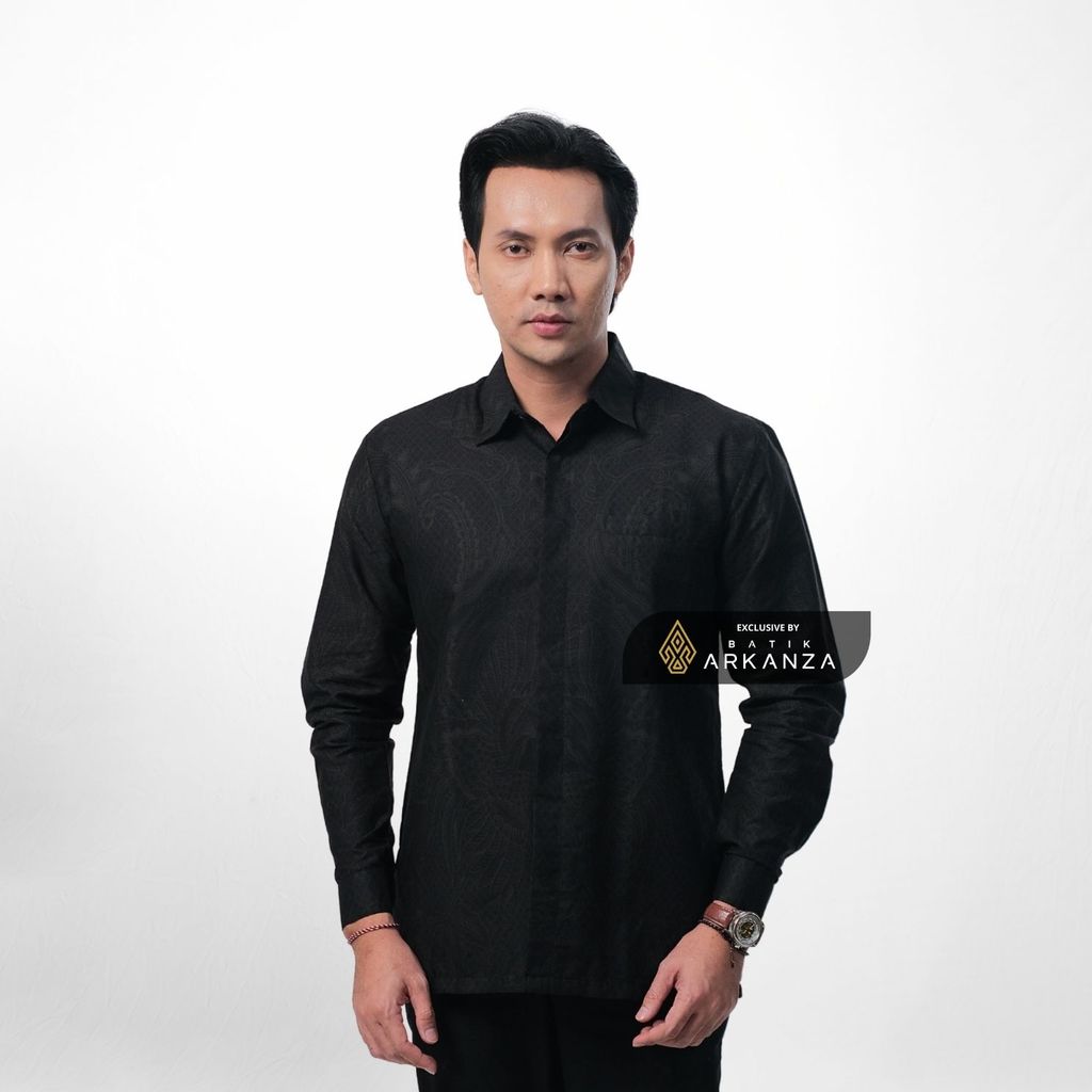 ARKANZA EXCLUSIVE GATRA ARUNIKA Kemeja Batik Pria Lengan Panjang Slim Fit  Elegan Formal Casual Keren Katun Primissima Jahitan Presisi Kemeja Kerja  Pria Modern EXC
