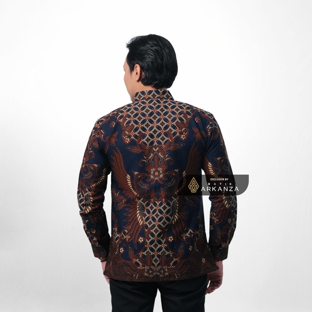 ARKANZA EXCLUSIVE MANDALA JAGAT  Kemeja Batik Pria Lengan Panjang Slim Fit  Elegan Formal Casual Keren Katun Primissima Jahitan Presisi Kemeja Kerja  Pria Modern EXC