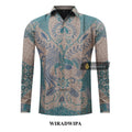 ARKANZA Kemeja Batik Pria Slimfit Motif Wiradwipa Lengan Panjang Pendek